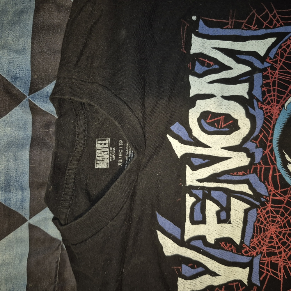 Marvel Black Short Sleeve Tee with Venom Graphic